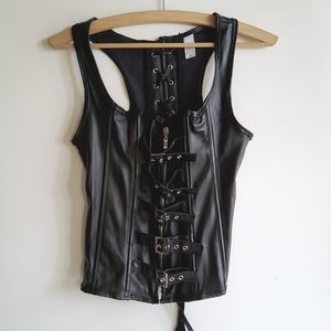 NEW Faux Leather Corset